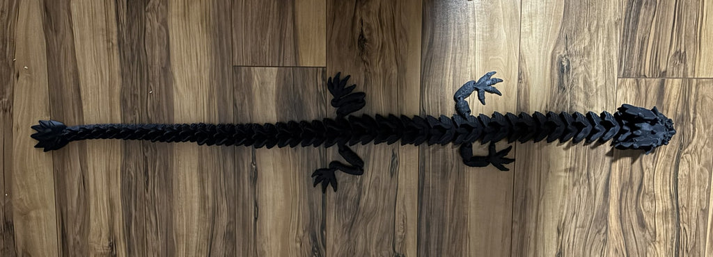 Black Imperial Dragon – 40" Articulated Figurine