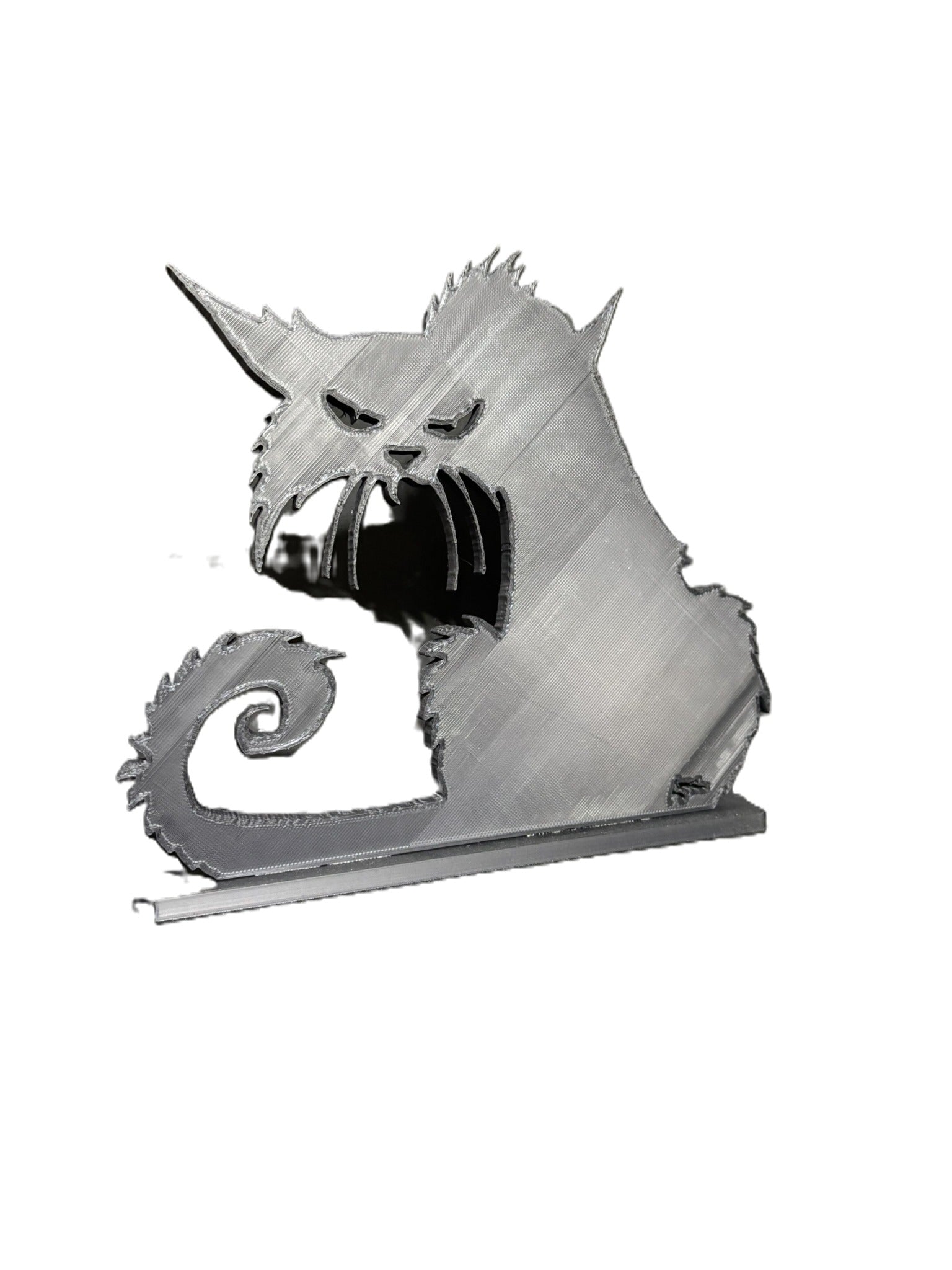 Angry Cat — Shadow Silhouette Art