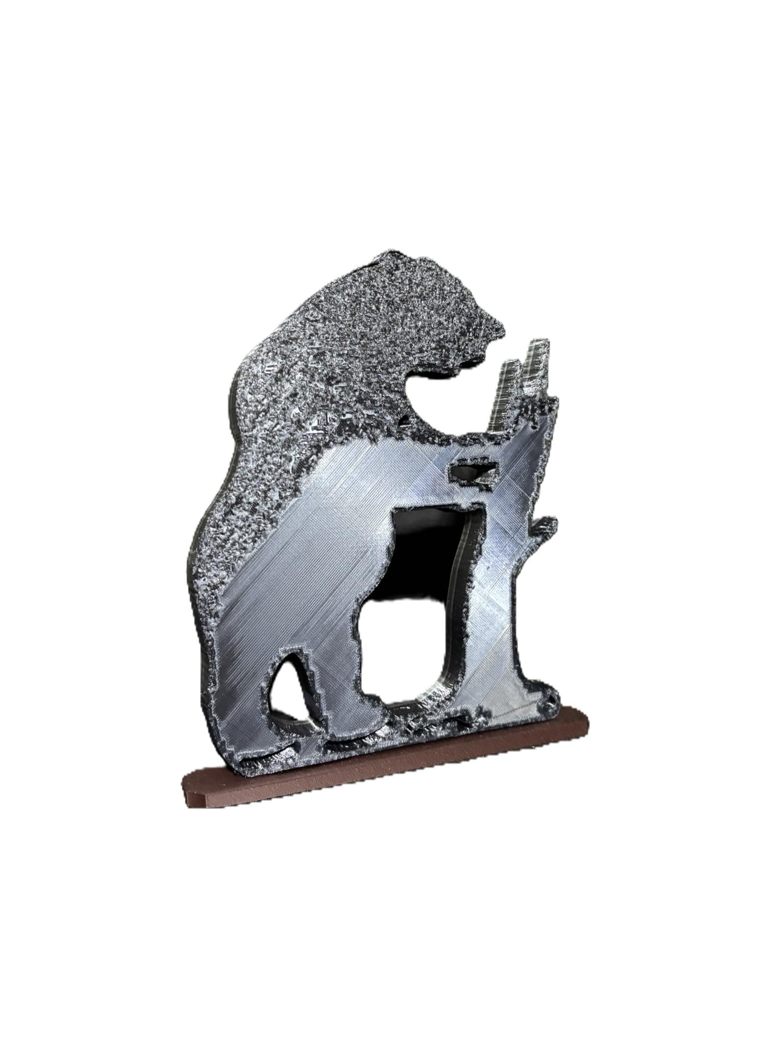 Bear Shadow Silhouette Sculpture