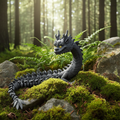 Black Imperial Dragon – 40" Articulated Figurine