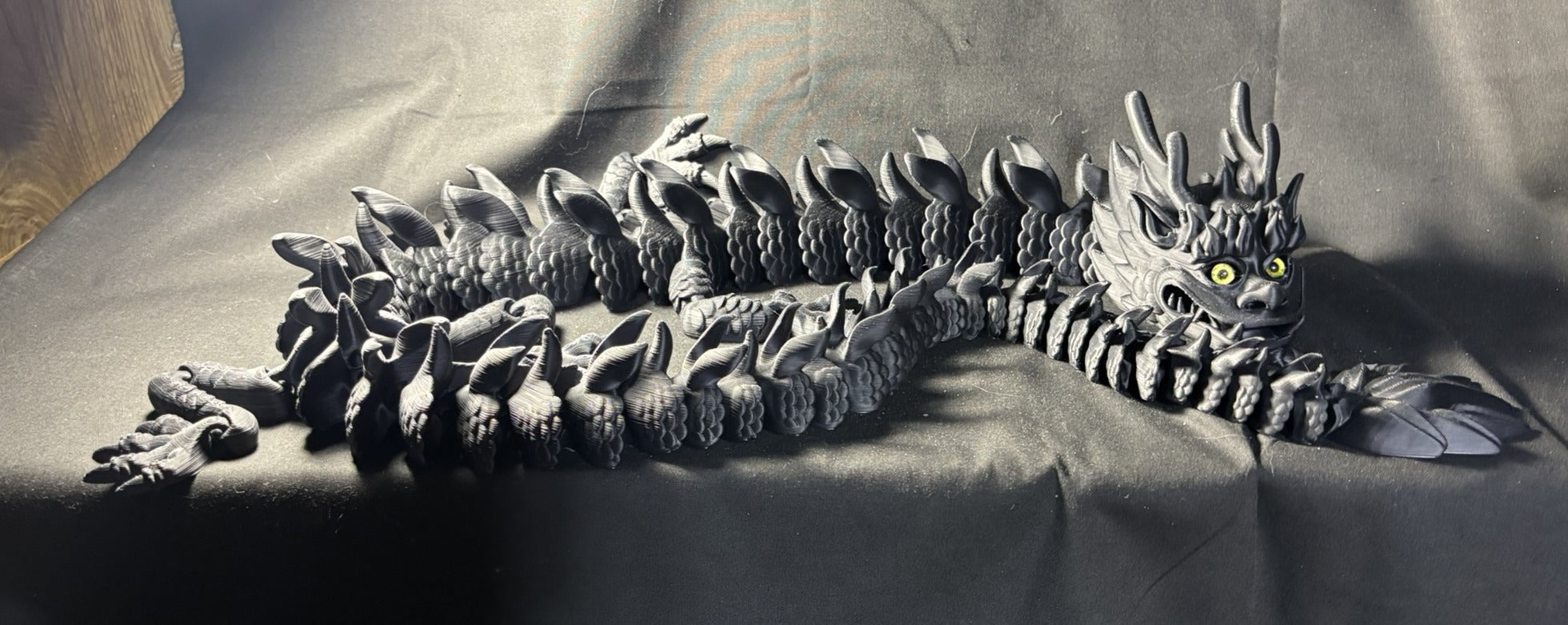 40" Articulated Black Imperial Dragon
