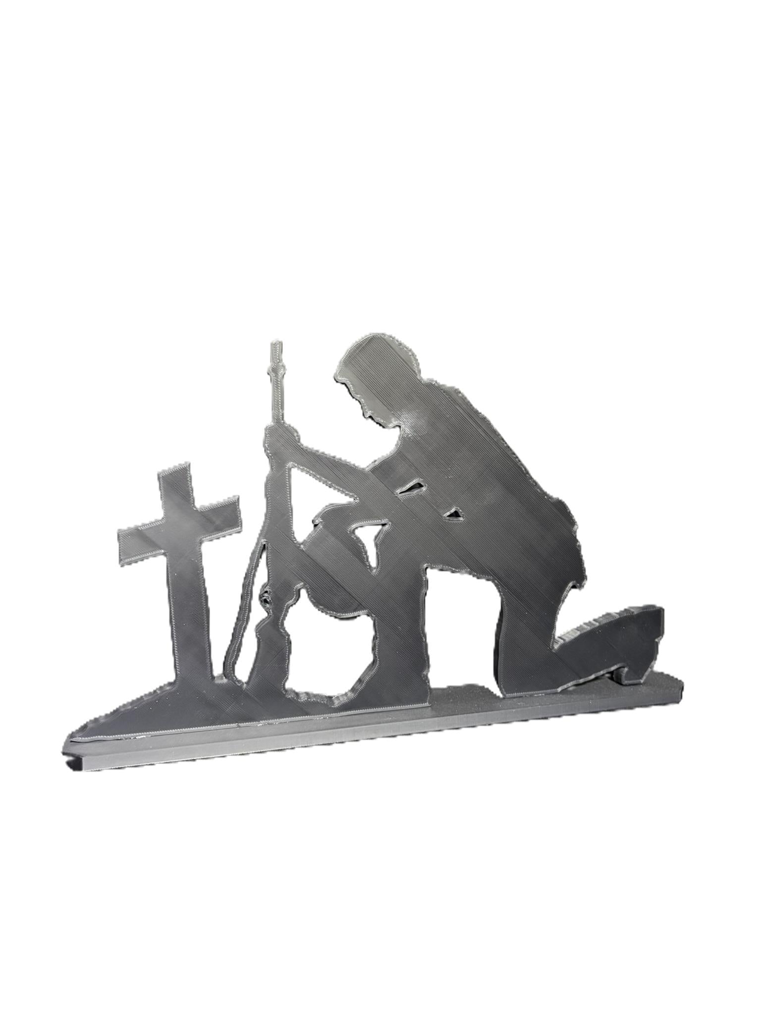 Tribute — Fallen Soldier Shadow Silhouette Art
