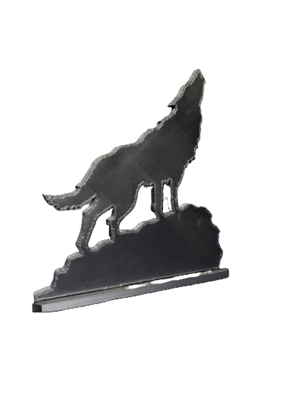 Howling Wolf Shadow Sculpture