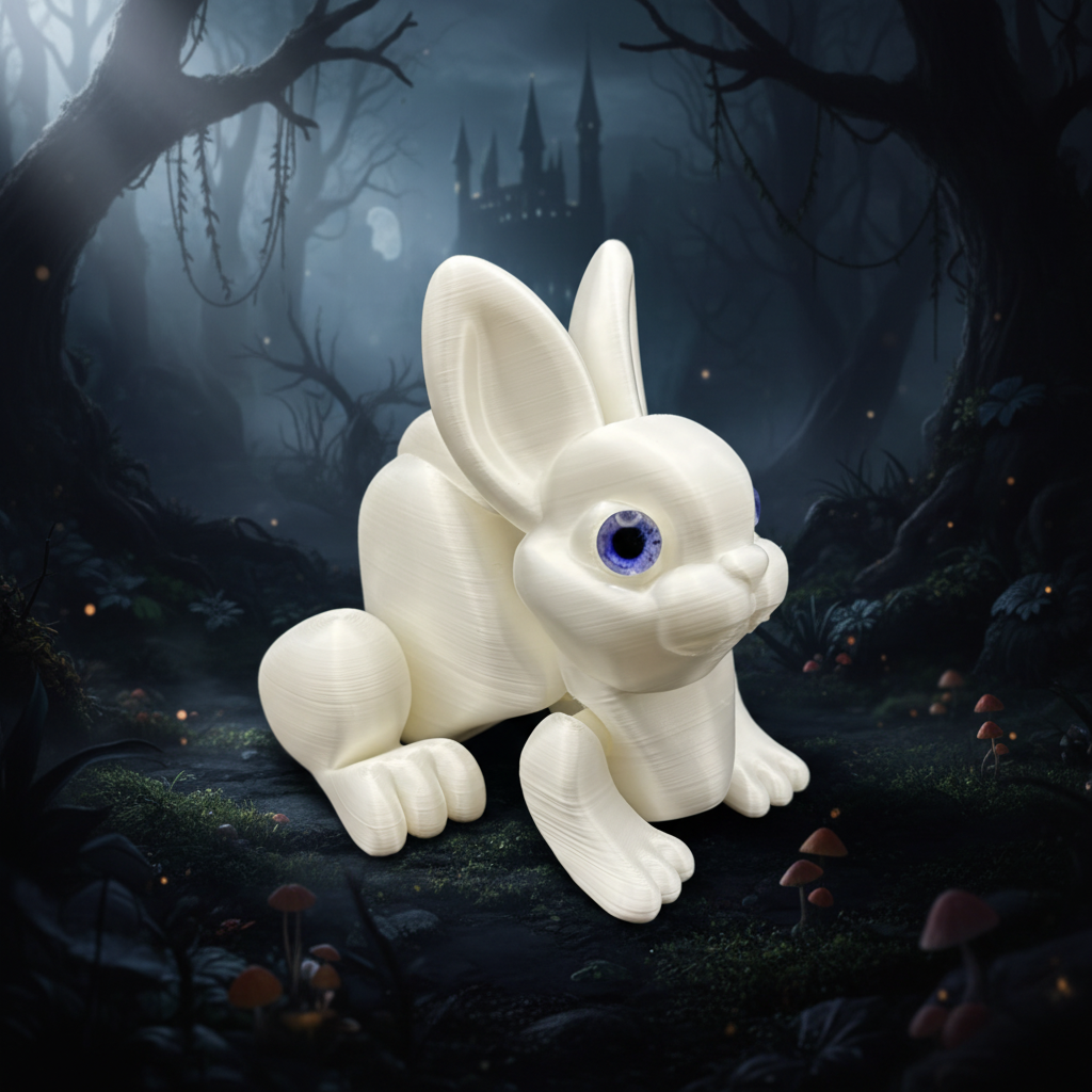 Bunny with atmospheric background