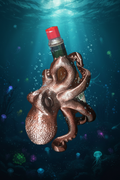 Copper Octopus Hot Sauce Holder Enhanced