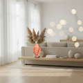Geometric Twist Vase on Living Room Background