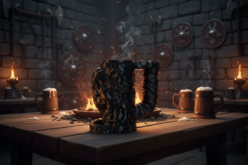 Stonebeard Hold dark fantasy dwarf tavern atmospheric scene