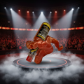 Red Demon Wrestler Hot Sauce Holder Enhanced