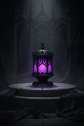 Sepulchral Light Gothic Table Lamp components with atmospheric background