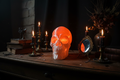 Skull Lamp in Dark Moody Scene